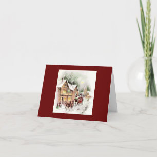 Vintage Weihnachts-Visitenkarte Karte