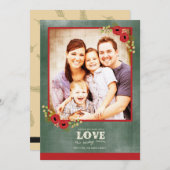 Vintage Weihnachts-Weihnachtskarte Feiertagskarte (Vorne/Hinten)