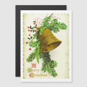 Vintage Weihnachts-Weihnachtskarte Magnetkarte (Vorne/Hinten)