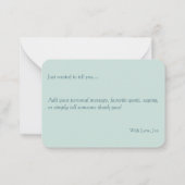 Vintage Weihnachts-Weihnachtskarte Mitteilungskarte (Rückseite)