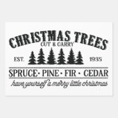 Vintage Weihnachts-Zeichen Decoupage Entkopplung Geschenkpapier Set (Vorderseite 2)