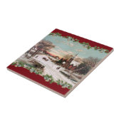Vintage-Weihnachtsabend-Kachel Fliese (Seite)
