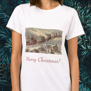 Vintage Weihnachtsabend viktorianischer Weihnachts T-Shirt