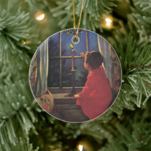 Vintage Weihnachtsabend von Jessie Willcox Smith Keramikornament