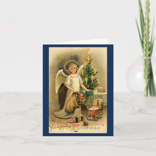 Vintage Weihnachtsangel-Custom-Nachricht aus den 4 Karte
