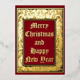 Vintage WeihnachtsAngelsgrenze von 1912 Folien Feiertagskarte