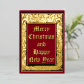 Vintage WeihnachtsAngelsgrenze von 1912 Folien Feiertagskarte (Stehend vorne)