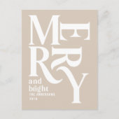 Vintage Weihnachtsankündigung Feiertagspostkarte (Vorderseite)