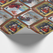 Vintage Weihnachtsart Geschenkpapier (Ecke)