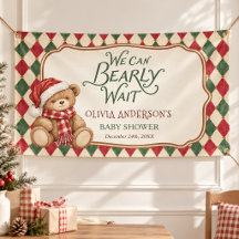 Vintage-Weihnachtsbär Elegante Babyparty