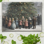 Vintage Weihnachtsbaum-Ansammlung Geschirrtuch (Gefaltet)