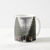 Vintage Weihnachtsbaum-Ansammlung Kaffeetasse (VorderseiteRechts)