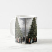 Vintage Weihnachtsbaum-Ansammlung Kaffeetasse (Vorderseite Links)