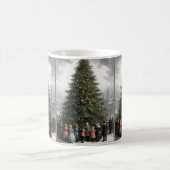 Vintage Weihnachtsbaum-Ansammlung Kaffeetasse (Mittel)