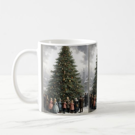 Vintage Weihnachtsbaum-Ansammlung Kaffeetasse (Links)