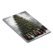 Vintage Weihnachtsbaum-Ansammlung Notizblock (Rechte Seite)