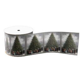 Vintage Weihnachtsbaum-Ansammlung Ripsband