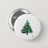 Vintage-Weihnachtsbaum Button (Vorne & Hinten)