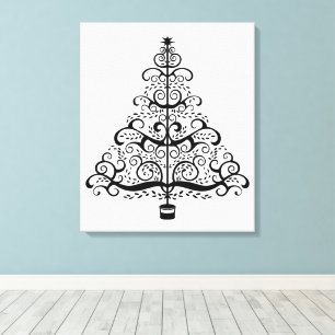 Vintage-Weihnachtsbaum-Dekorative viktorianische S Leinwanddruck