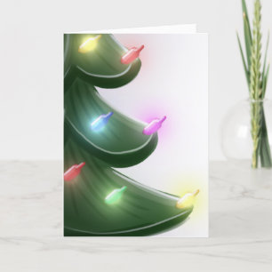 Vintage-Weihnachtsbaum-Feiertagskarte Dankeskarte