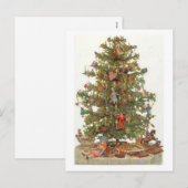 Vintage-Weihnachtsbaum Feiertagspostkarte (Vorne/Hinten)