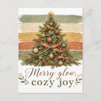 Vintage-Weihnachtsbaum Feiertagspostkarte