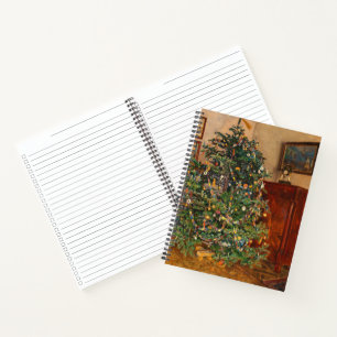 Vintage-Weihnachtsbaum-Kunst-Feiertags-Checkliste Notizblock