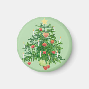 Vintage-Weihnachtsbaum mit einem Stern Magnet