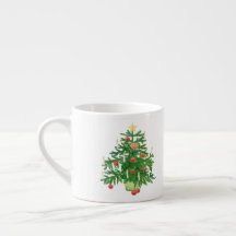 Vintage-Weihnachtsbaum mit einem Stern- und Herzpl