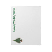 Vintage-Weihnachtsbaum-Notizblock Notizblock (Rotiert)