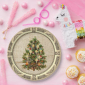 Vintage-Weihnachtsbaum-Papierteller Pappteller (Party)