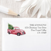 Vintage Weihnachtsbaum-Rücksendeadresse (Insitu)