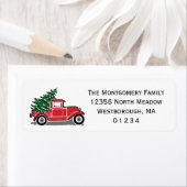 Vintage Weihnachtsbaum-Rücksendeadresse (Insitu)