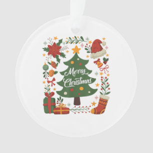 Vintage-Weihnachtsbaum-Santa-Hut 80er 90er Frohe W Ornament
