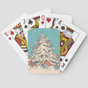Vintage-Weihnachtsbaum-Spielkarten Spielkarten