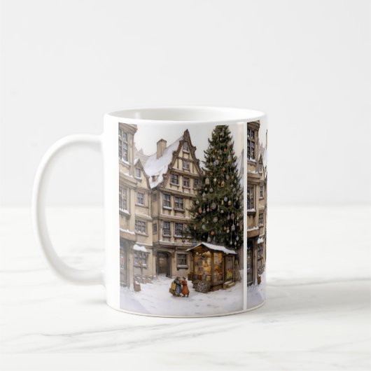 Vintage Weihnachtsbaum-Tasse Kaffeetasse (Links)