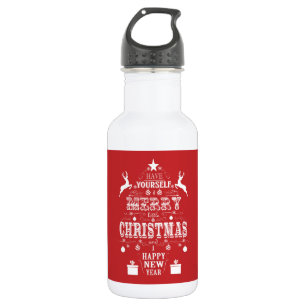 Vintage Weihnachtsbaum Trinkflasche