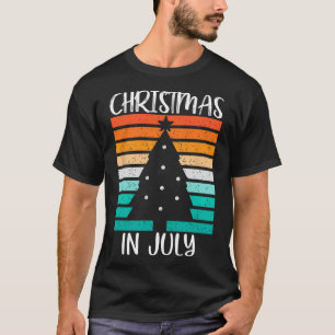 Vintage Weihnachtsbaum Weihnachten im Juli T-Shirt