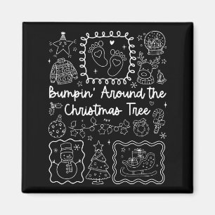 Vintage-Weihnachtsbaum Weihnachten Schwangerschaft Magnet