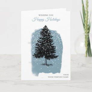 Vintage-Weihnachtsbaum-Weihnachts-Clients-Kunden-M Feiertagskarte