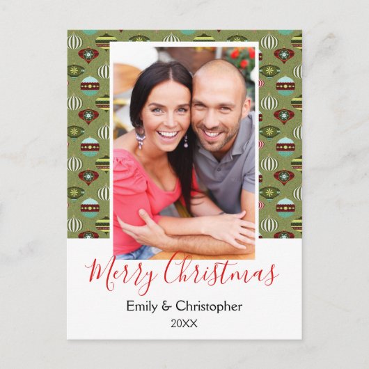 Vintage Weihnachtsbaumausstellung Fotokarte Feiertagspostkarte (Vorderseite)