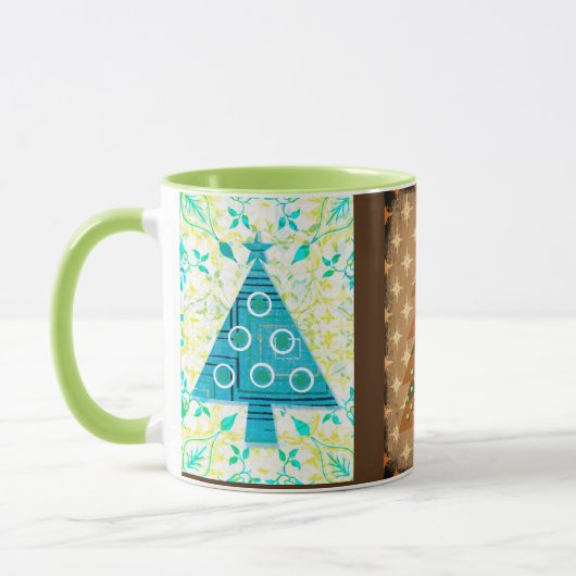 Vintage Weihnachtsbäume Art Tasse Cup (Links)