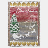Vintage-Weihnachtsbäume Decke (Vorderseite Vertikal)