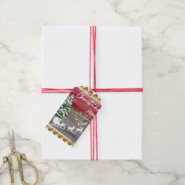 Vintage-Weihnachtsbäume Geschenkanhänger