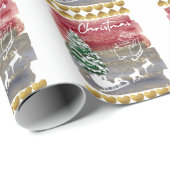 Vintage-Weihnachtsbäume Geschenkpapier (Rolleneckpunkt)