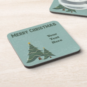Vintage Weihnachtsbäume Getränkeuntersetzer