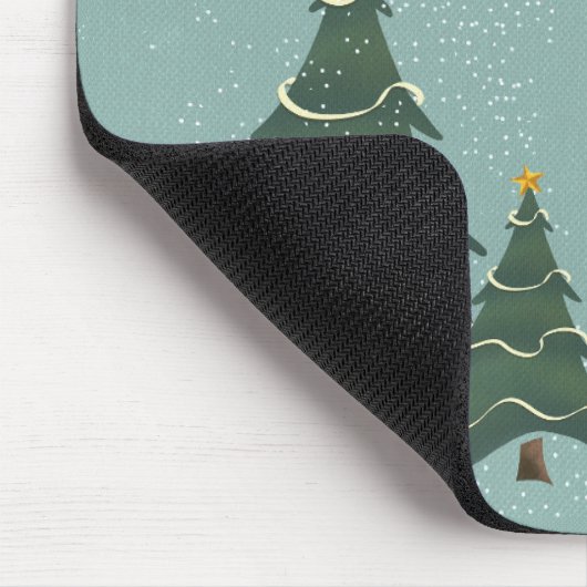 Vintage Weihnachtsbäume Mousepad (Ecke)