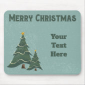 Vintage Weihnachtsbäume Mousepad (Vorne)