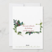 Vintage Weihnachtsbaume Roter Lkw Rustikal Feiertagskarte (Rückseite)