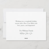 Vintage Weihnachtsbaumflagge Feiertagskarte (Rückseite)